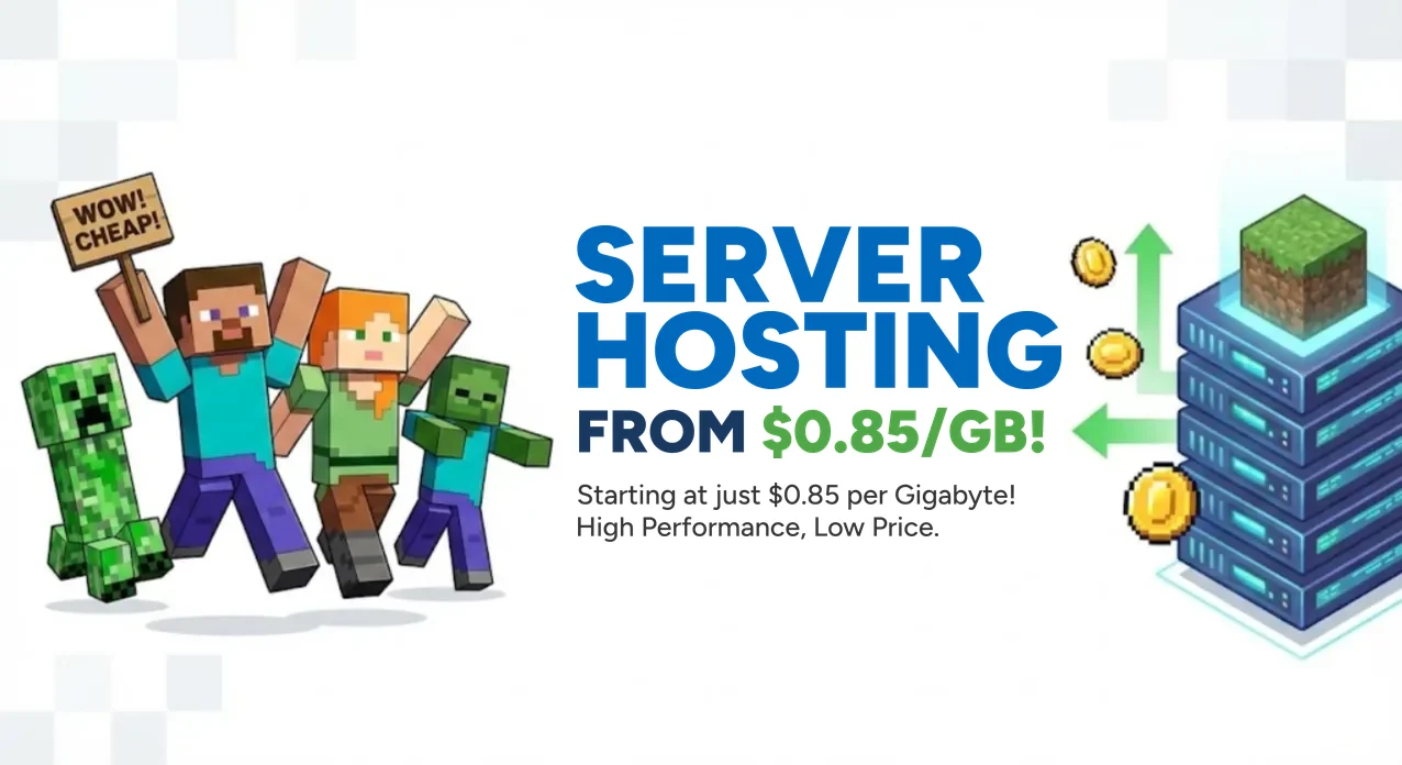 Server hosting from $0.85/GB